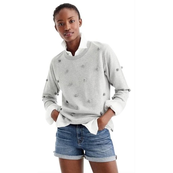 J.Crew | Pom Pom Crew Neck Sweatshirt - Picture 6 of 7